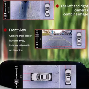 Cámara Sinjet de 360 grados, vista de pájaro, sistema de seguridad de estacionamiento, cámara de salpicadero, grabación de cámara 3D para salpicadero de coche para Mazda 3