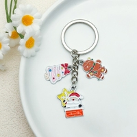Pendentif créatif de vacances de dessin animé de porte-clés de père noël, pendentif d'homme de pain d'épice européen et américain à la mode