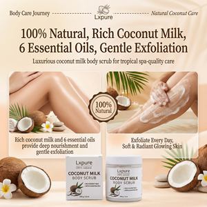 สครับขัดผิวหน้าและผิวกาย LovelyCSM ราคาโรงงาน ผลิตจากน้ำนม<span class=keywords><strong>มะพร้าว</strong></span>บริสุทธิ์ 100% ช่วยให้ผิวกระจ่างใส ออร์แกนิค ขัดผิวอย่างอ่อนโยน สำหรับ<span class=keywords><strong>ผู้หญิง</strong></span> (วีแกน) - Product Image 2