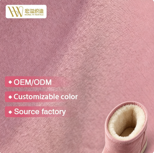 Tissu en velours cristal couleur personnalisée, maille tricotée, doux pour la peau, chaud, idéal pour la doublure intérieure des chaussures de neige – Vente directe usine - Product Image 1