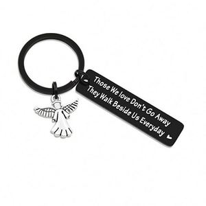 Llavero familiar Los que amamos <span class=keywords><strong>no</strong></span> se van caminan a nuestro lado todos los días madres recuerdos regalo llavero llaveros de Metal personalizados - Product Image 1
