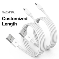 Cable USB Tipo C de 3 pies (1 m), Cable de Carga Rápida y Sincronización de Datos, Cable USB-A a USB-C para Teléfonos Xiaomi, Huawei y Android
