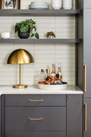 CBMMart Meubles italiens Armoires de cuisine intelligentes avec tiroirs à fermeture amortie Armoire de cuisine design moderne pour appartement