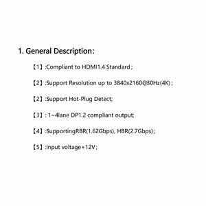 HEXING -EDP-V03 Carte de conversion HDMI vers EDP 4K avec prise en charge <span class=keywords><strong>HPD</strong></span> pour écran LCD 30 broches 40 broches 12V PCBA - Product Image 3