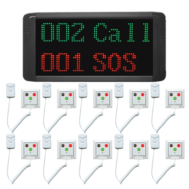 Dual-Color LED Nurse Call System: High-Visibility SOS/Call Status - 10-Bed Smart Setup for Hospital Ward & ICU