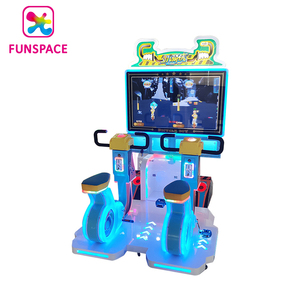 Équipement de parc d'attractions 47 pouces Double Rider Jeux à pièces Simulateur de course de vélo Machine de jeu d'arcade - Product Image 3