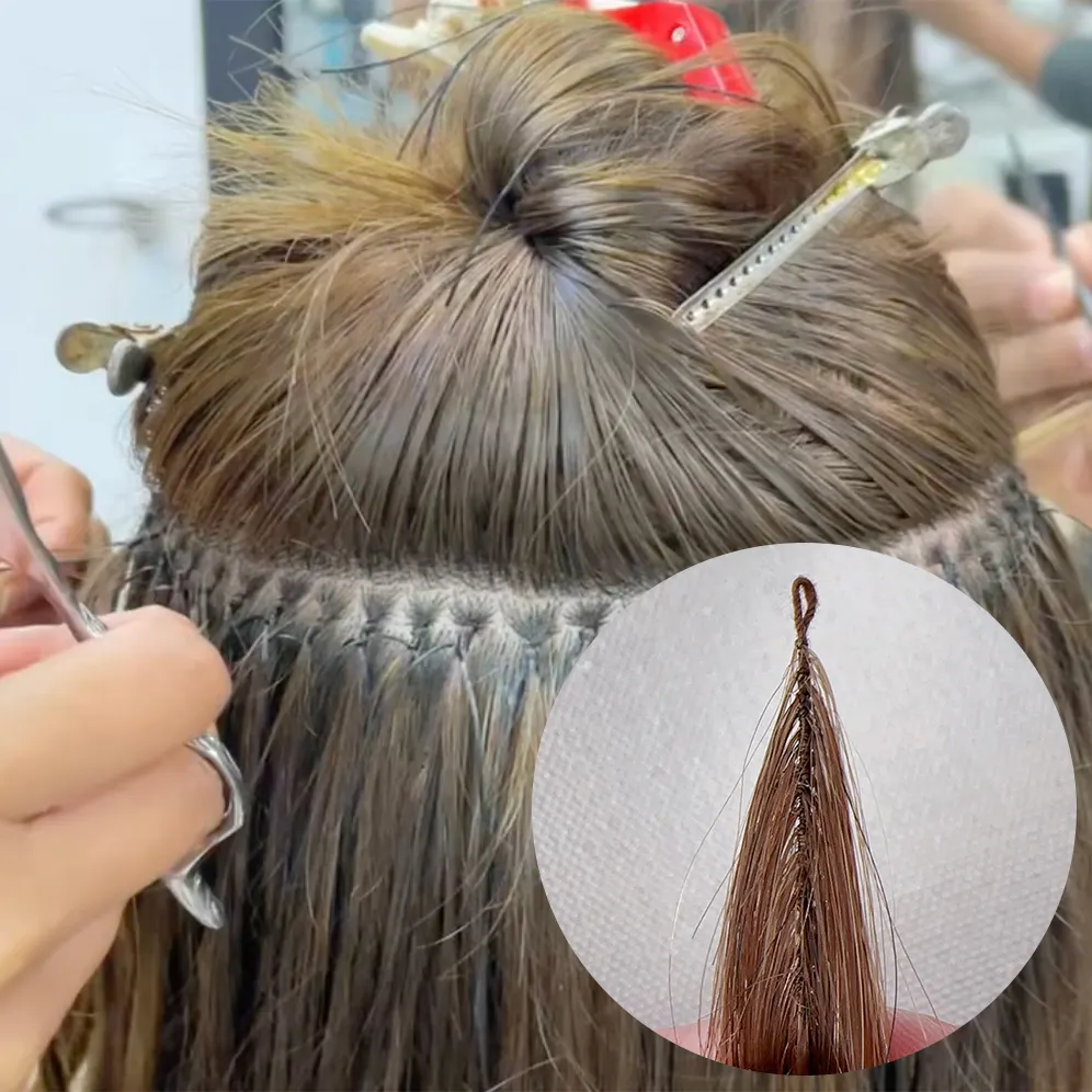 Новое поступление, H6, наращивание волос с коричневыми перьями, 100 г, ручная связка, человеческая двойная вытянута, необработанная прямая бразильская бесшовная ткань