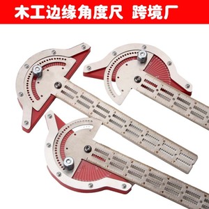 Woodworkers Edge Angle Ruler Metal 0-180 Degree Protractor For Carpentry Woodworking <b>Tools</b> <b>Measuring</b> Ruler - Product Image 4