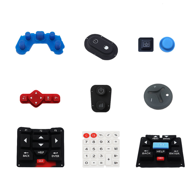 Customized Conductive Silicone Buttons Light Rubber Game Console Controls with Factory Silk-Screened Laser-Engraved Characters