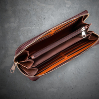Dompet Ritsleting Pria, Dompet Ritsleting Lebih Kecil Kualitas Tinggi