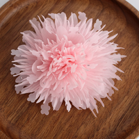 Appliques de fleurs de pivoine en tissu, patchs de fleurs en mousseline 3D gonflées, accessoires pour cheveux DIY, décorations de vêtements, fleurs douces et romantiques faites à la main