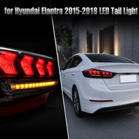 Feux arrière à LED séquentiels complets, lentille noire fumée, pièces automobiles de rechange Nafu Auto pour Hyundai Avante Elantra 2015-2018