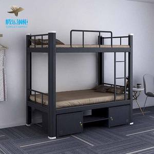 Cama de Metal blanca para adultos, cama doble individual para estudiantes, litera de hierro, letto - Product Image 6