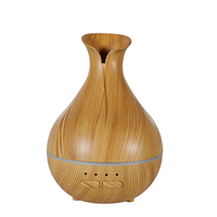 Humidificateur de diffuseur d'arôme personnalisé 130ml 300ml grain de bois mini USB Smart Room H2o humidificateur d'air avec veilleuse 7 couleurs