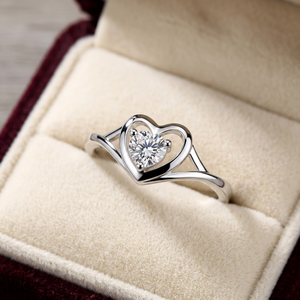 Nuevo Anillo de Compromiso de Plata de Ley 925 Chapado en Platino con Moissanita en Forma de Corazón, de Lujo, Romántico, para Mujer, Certificado de Laboratorio, Venta al por Mayor de Fábrica, Tercera Categoría - Product Image 5
