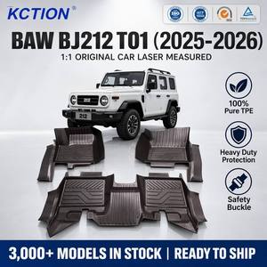 Tappetini per Auto KCTION 1:1 Misurati al Laser, Impermeabili per Tutte le Stagioni, Ecologici, Inodori, in TPE 3D per BAW BJ212 <span class=keywords><strong>Hardcore</strong></span> T01 - Product Image 1