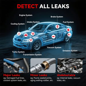 Analyseur de fumée de moteur de voiture Podofo pour détecteur de fuite Testeur de voiture Camions Outil de diagnostic portable Pression d'air - Product Image 3