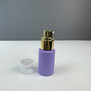 Envase de Vidrio <span class=keywords><strong>Morado</strong></span> de 20ml 30ml 40ml 50ml para Lociones Cosméticas para el Cuidado de la Piel, con Bomba Dosificadora Dorada y Pulverizador, Disponible en Stock - Product Image 2