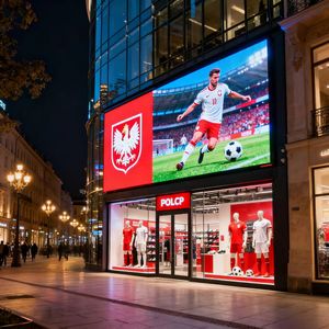 Écran LED numérique extérieur P2.9 de 6,56 pieds x 9,84 pieds pour les matchs de football de l'équipe nationale polonaise, <span class=keywords><strong>magasin</strong></span> essentiel - Product Image 5