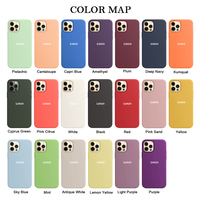 Coque arrière en Silicone liquide de haute qualité pour iPhone, pour modèles X, XR, XS, 11, 12, 13 Mini Pro Max, avec LOGO