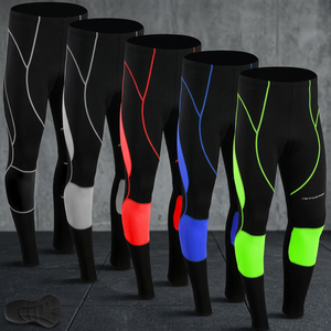 Classic Black Stretchy Bib Shorts & Tights Custom Print Gym Fitness <b>Cycling</b> Biker Clothing - Product Image 2