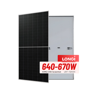 Panneaux solaires monocristallins à verre simple Longi X10 640w 645w 650w 660w 670w <span class=keywords><strong>Hvh</strong></span> pour usage domestique, directement de l'usine - Product Image 5
