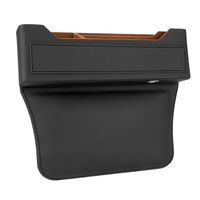 Organisateur universel en cuir pour l'espace entre les sièges de voiture, avec rangement multi-emplacements en PVC pour téléphone, câble et cartes