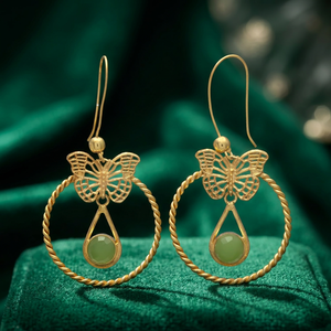 Boucles d'oreilles en laiton faites à la main avec diamants, style ethnique bohème pour enfants, plaqué rhodium - Product Image 3