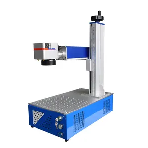 Gold Engrave Machine Laser Fiber 50W Raycus Jewelry Marker Laser With Rotary For Ring Writing