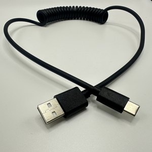 كابل شحن USB ملفوف قابل للسحب من النوع A إلى C للسيارة، سلك تلسكوبي لشحن الهواتف المحمولة وأجهزة الكمبيوتر المحمولة - Product Image 6