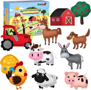 Juguetes educativos y divertidos para principiantes, <span class=keywords><strong>animales</strong></span> <span class=keywords><strong>de</strong></span> <span class=keywords><strong>granja</strong></span> <span class=keywords><strong>de</strong></span> fieltro para aprendizaje, manualidades <span class=keywords><strong>de</strong></span> costura <span class=keywords><strong>de</strong></span> fieltro para niños - Product Image 1