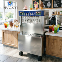 Machine à crème glacée molle commerciale 3 5 7 saveurs mélangées Machine à crème glacée verticale de table CE pour utilisation en magasin