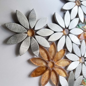 Azulejos Decorativos de Cerámica Modernos con Forma de Flor, Color Naranja, Resistentes al Agua, para <span class=keywords><strong>Cocina</strong></span>, Paredes, Hotel, Sala de Estar y Baño - Product Image 5