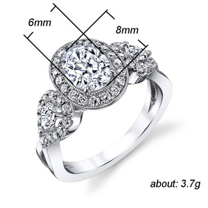 Elegant Openwork Engagement Ring for Women Silver Tone Wedding Fashion Finger Accessory Gift - Product Image 3