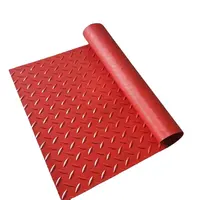 Colorful 2mm Coin Rubber PVC Sheet Diamond Plate Thin Rubber Mat