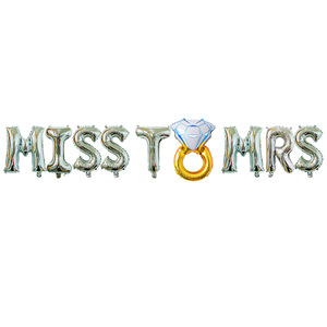 Ensemble de ballons en feuille d'aluminium en forme de lettres <span class=keywords><strong>MISS</strong></span> à MRS de 16 pouces, or, argent, or rose, pour la décoration de mariage, de fiançailles et de fêtes - Product Image 6