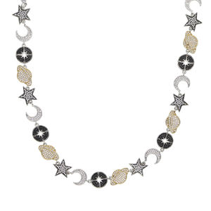 Stella della <span class=keywords><strong>luna</strong></span> collana di fascino dichiarazione gioielli di lusso nero bianco cz vari di fascini di alta qualità dei monili delle donne - Product Image 3