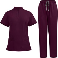Ensembles d'uniformes de spa de manucure professionnelle avec haut de gommage à col en V et pantalon de survêtement Cargo pour le personnel médical