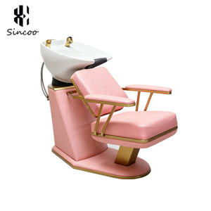 Precio de Fábrica al por Mayor: Silla Moderna de Cuero Sintético con Lavabo Cerámico para Salones de Belleza, Centros de SPA y Masajes, Ecológica - Product Image 1