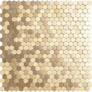 Nhôm vỏ và dính backsplash cho trang trí nhà bếp tự dính gạch hình lục giác Gạch <span class=keywords><strong>Mosaic</strong></span> - Product Image 6