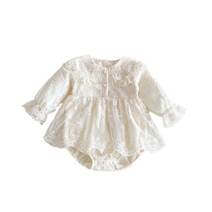 Babykleding Lente Herfst Meisjes Romper Eén Maand Honderd Dagen Prinsessenjurk Pasgeboren Rompertje Eerste Verjaardag Feestelijke Kleding Katoen - Product Image 5