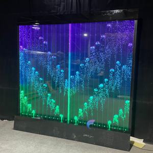 indoor floor standing bubble wall changing led <b>light</b> acrylic water bubble panel screen - Product Image 3