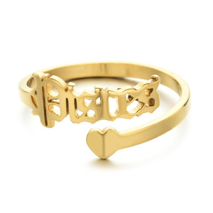 Bague ouverte réglable avec signe du zodiaque pour hommes et femmes |   Bijoux Astrologiques et Horoscopes Personnalisés en Acier Inoxydable Plaqué Or 18K - Product Image 4