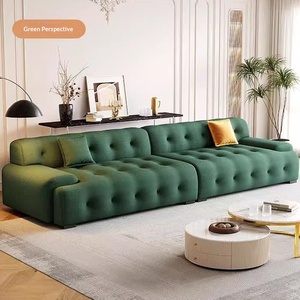 Canapé-lit minimaliste italien Roche <span class=keywords><strong>Bobois</strong></span> à une place, mobile, pour petits salons, bureaux, usage domestique, en tissu chenille à lignes droites - Product Image 2