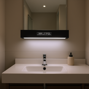 Applique murale LED moderne à 4 lumières pour salle de bain, en fer noir, lumière chaude 3500K, IP44 - Product Image 2