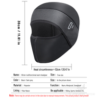 Máscara de Invierno para Motociclismo, Gorro de Ciclismo, Forro Polar, Cortavientos, Protección Facial para Esquí, Gorro Térmico para Ciclismo