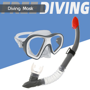 Masque de plongée et tuba avec lentilles en verre trempé de 4,0 mm, étanche, anti-buée, réglable, équipement de sports nautiques pour adultes - Product Image 5