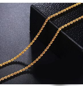 Collar de Cadena de Oro Amarillo de 18K Xinfly AU750, 16-20 Pulgadas, Moderno y Unisex - Product Image 3