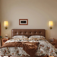 Applique murale LED sans fil en tissu pour intérieur, base E26, batterie rechargeable, installation adhésive pour salon