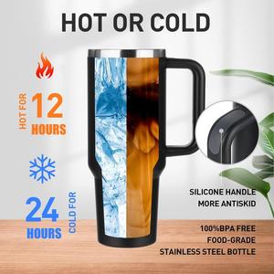 Custom logo 30 oz Stainless Steel <b>Cup</b> Wine Glass H2.0 <b>Camping</b> Handle Tumbler with Handle - Product Image 3